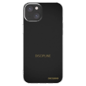 Picasee silikonový průhledný obal pro Apple iPhone 15 Plus - Discipline