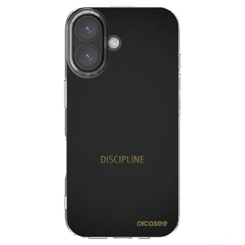 Picasee silikonový průhledný obal pro Apple iPhone 16 - Discipline