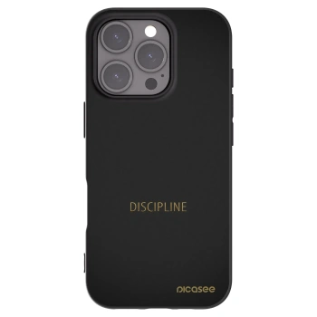 Picasee silikonový černý obal pro Apple iPhone 16 Pro - Discipline