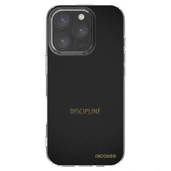 Picasee silikonový průhledný obal pro Apple iPhone 16 Pro - Discipline