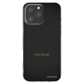Picasee silikonový průhledný obal pro Apple iPhone 16 Pro Max - Discipline