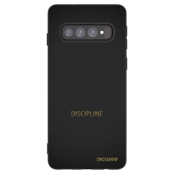 Picasee silikonový černý obal pro Samsung Galaxy S10 G973 - Discipline