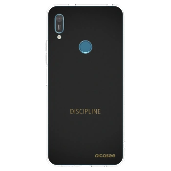 Picasee silikonový průhledný obal pro Huawei Y6 2019 - Discipline