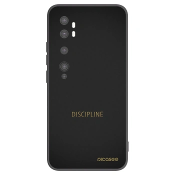 Picasee silikonový černý obal pro Xiaomi Mi Note 10 (Pro) - Discipline