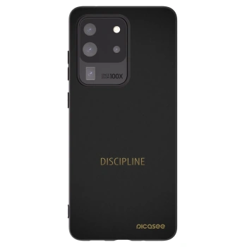 Picasee silikonový černý obal pro Samsung Galaxy S20 Ultra 5G G988F - Discipline