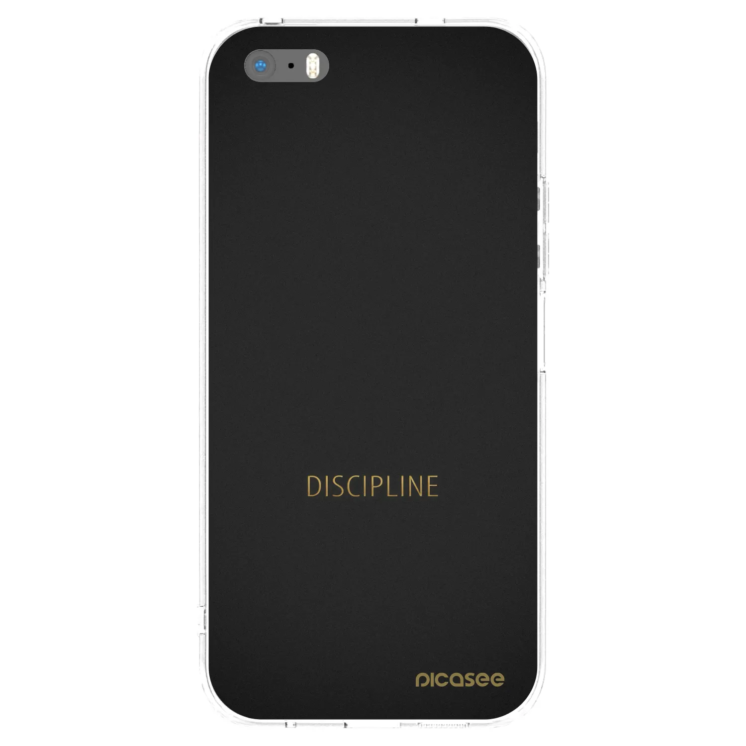 Picasee silikonový průhledný obal pro Apple iPhone 5/5S/SE - Discipline