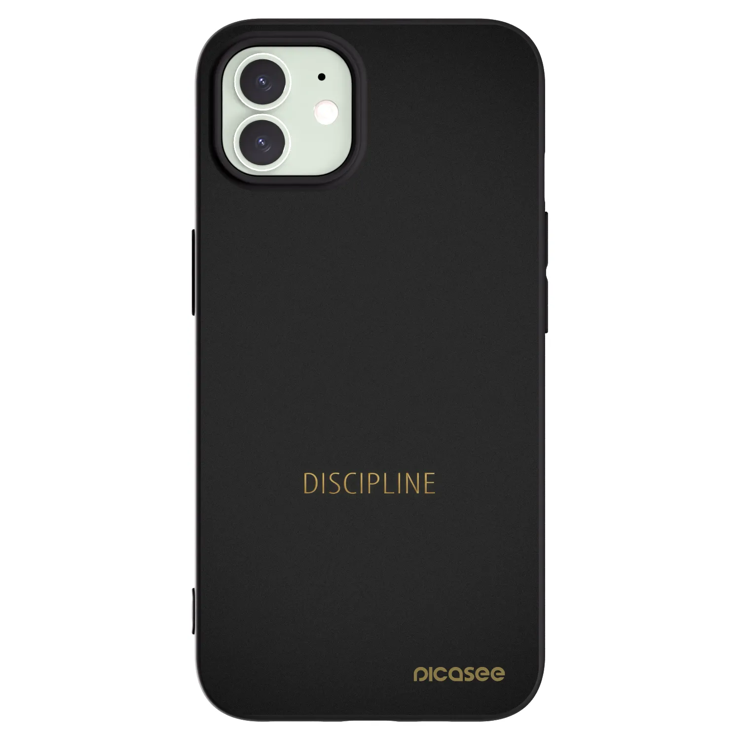 Picasee silikonový černý obal pro Apple iPhone 12 - Discipline