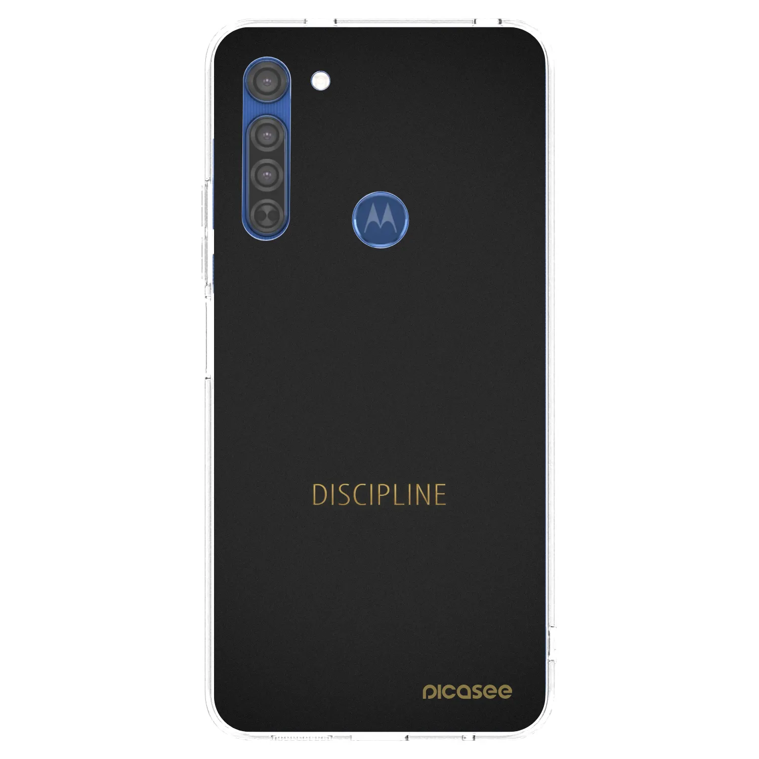 Picasee silikonový průhledný obal pro Motorola Moto G8 - Discipline