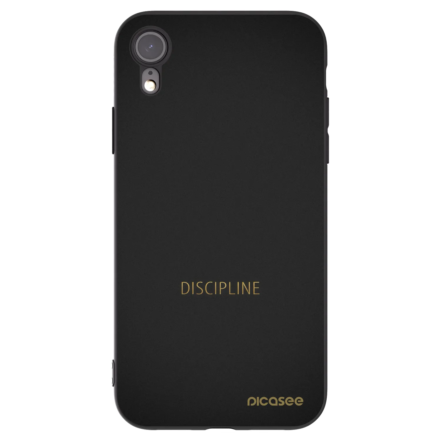 Picasee silikonový černý obal pro Apple iPhone XR - Discipline