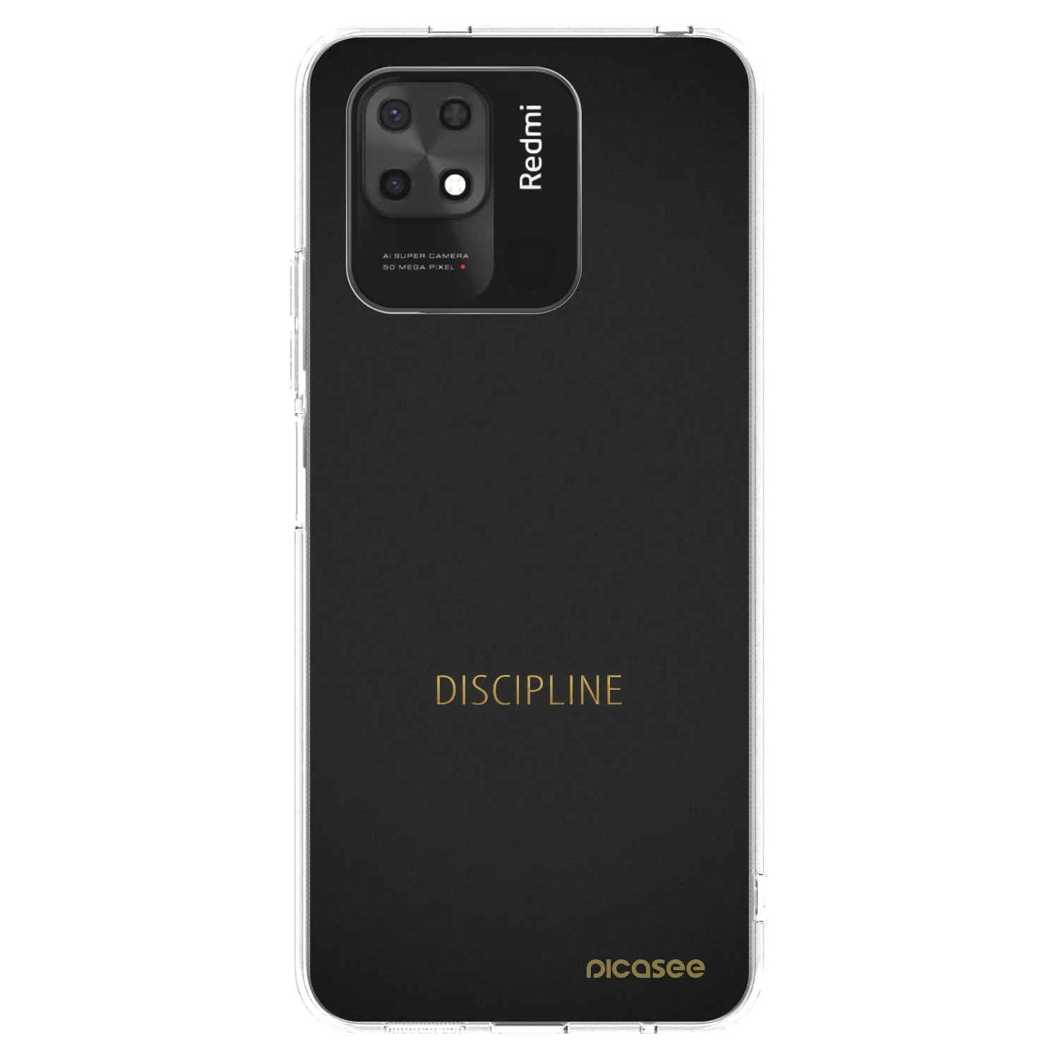 Picasee silikonový průhledný obal pro Xiaomi Redmi 10C - Discipline