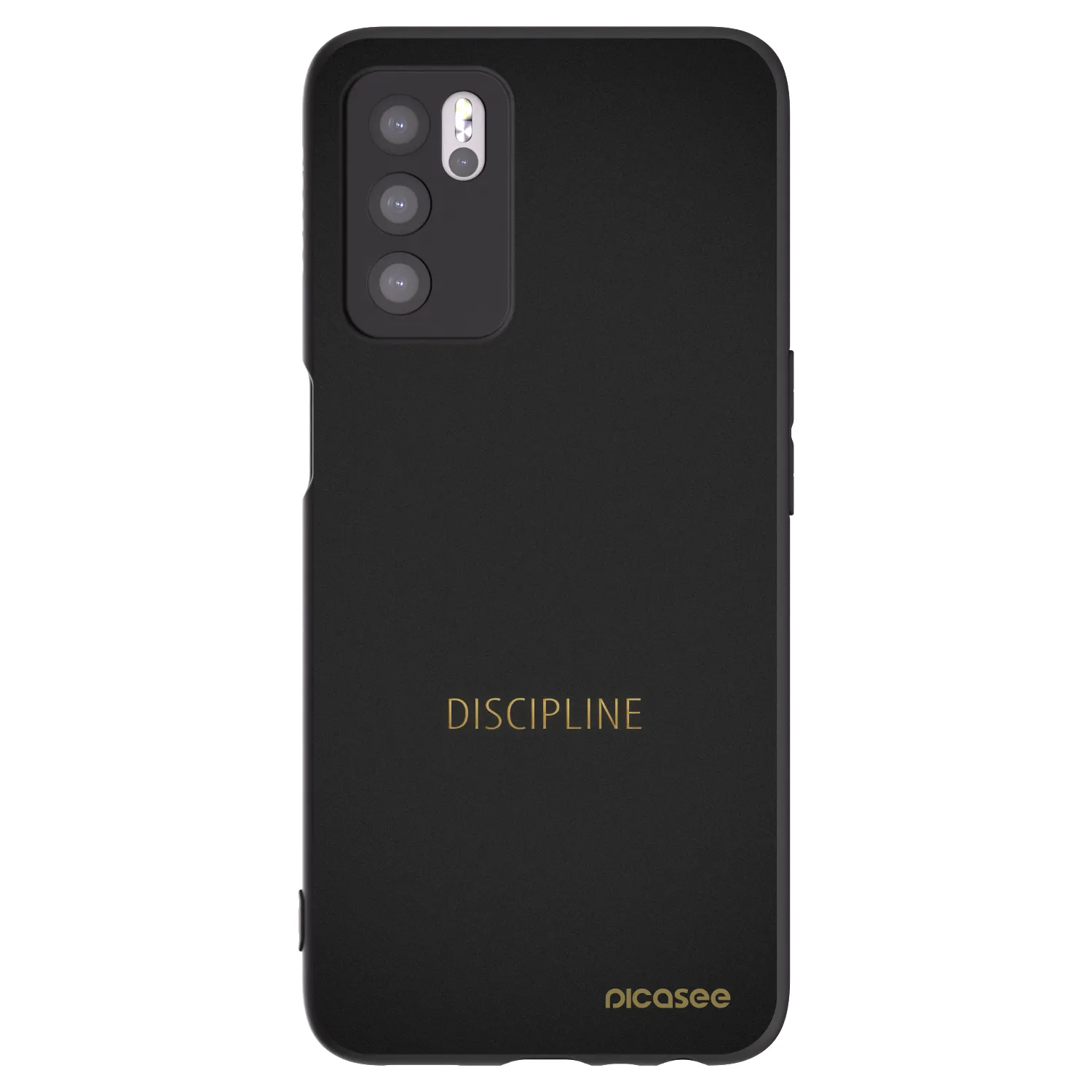 Picasee silikonový černý obal pro OPPO A16s - Discipline