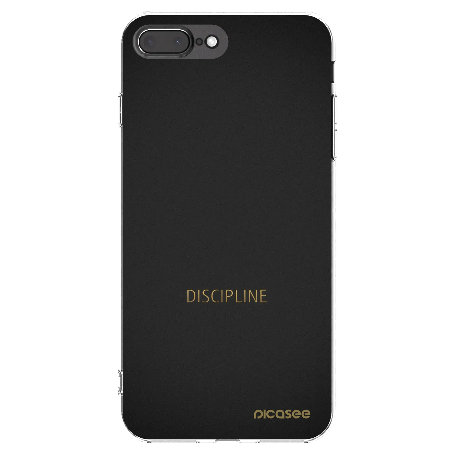 Picasee silikonový průhledný obal pro Apple iPhone 8 Plus - Discipline