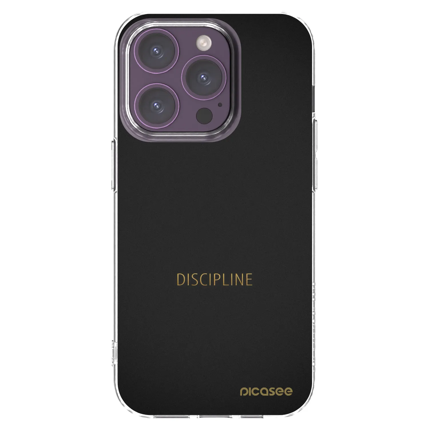 Picasee silikonový průhledný obal pro Apple iPhone 14 Pro - Discipline