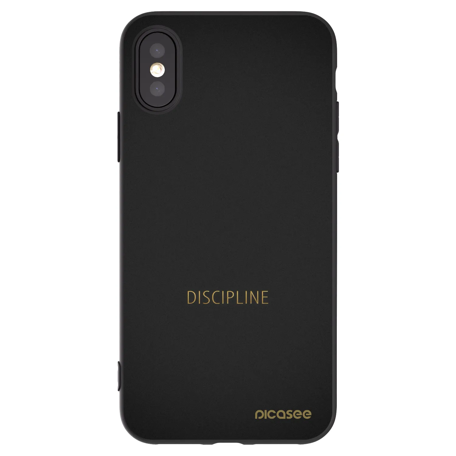 Picasee silikonový černý obal pro Apple iPhone X/XS - Discipline