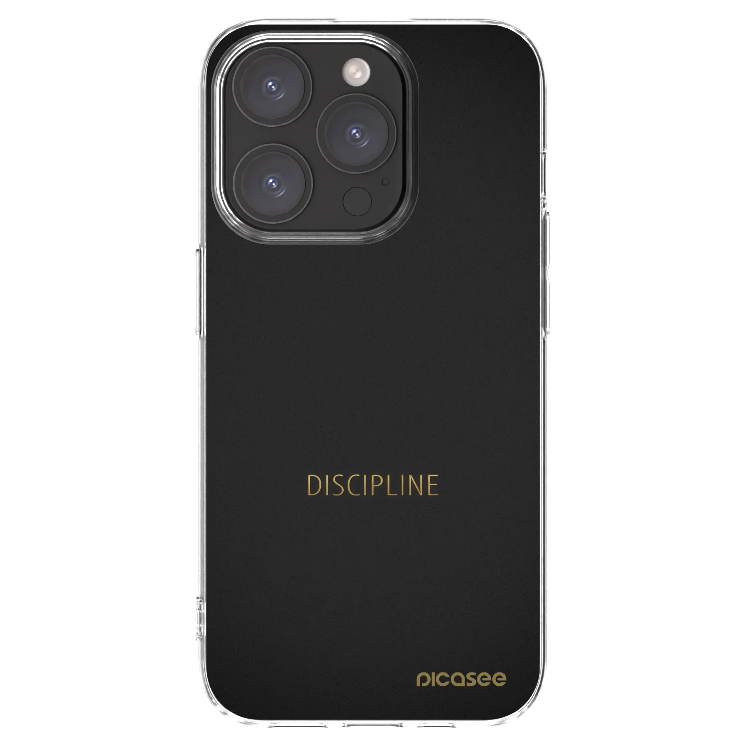 Picasee silikonový průhledný obal pro Apple iPhone 15 Pro - Discipline