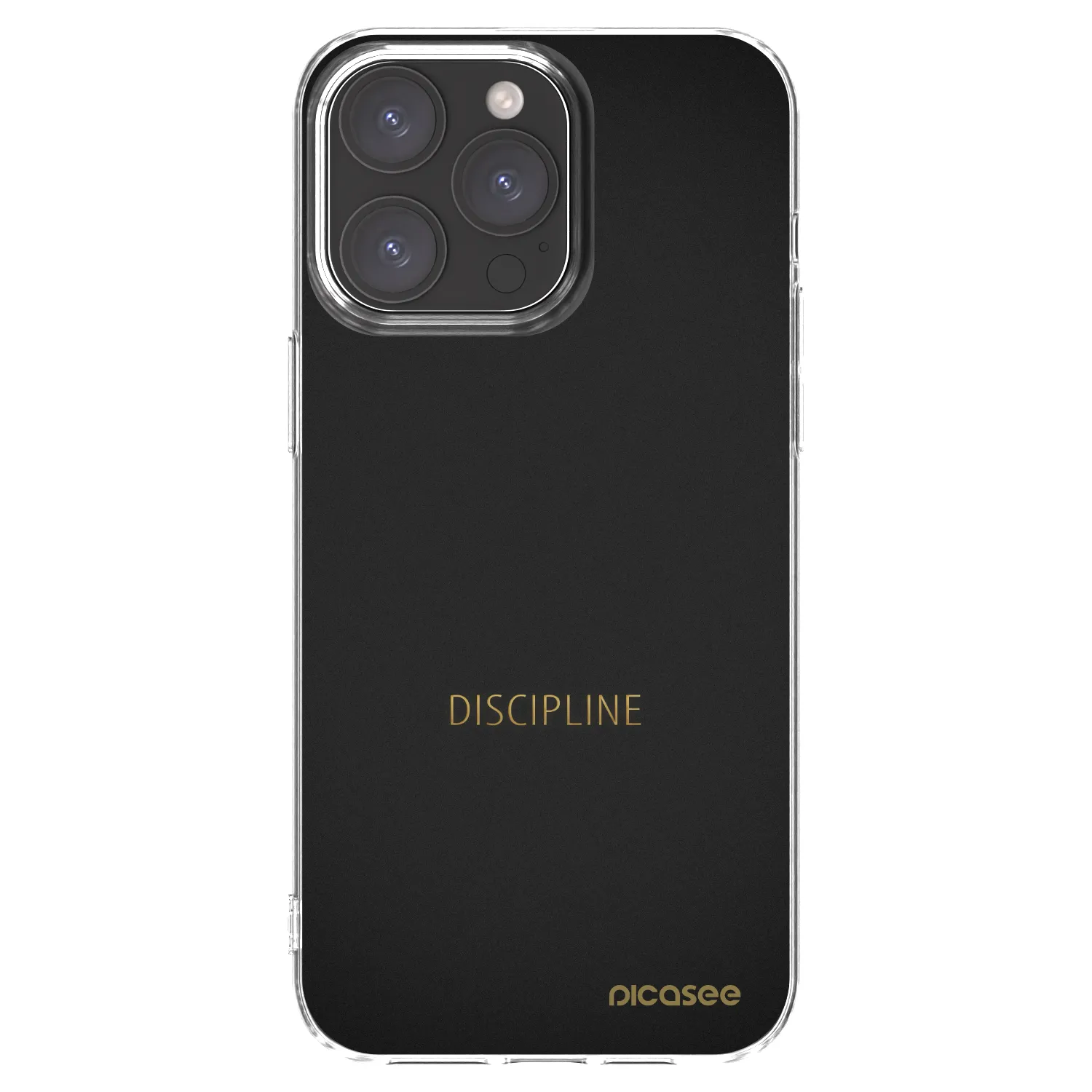 Picasee silikonový průhledný obal pro Apple iPhone 15 Pro Max - Discipline