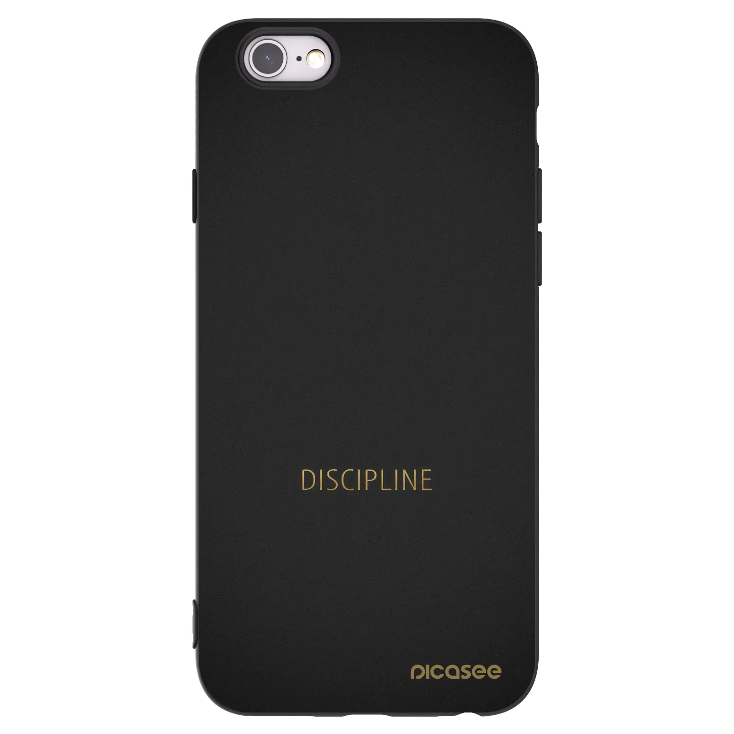 Picasee silikonový černý obal pro Apple iPhone 6/6S - Discipline