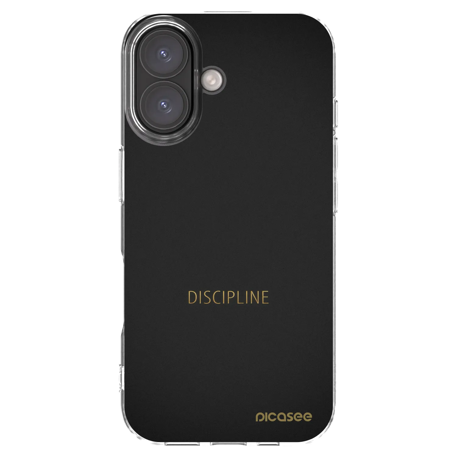 Picasee silikonový průhledný obal pro Apple iPhone 16 - Discipline