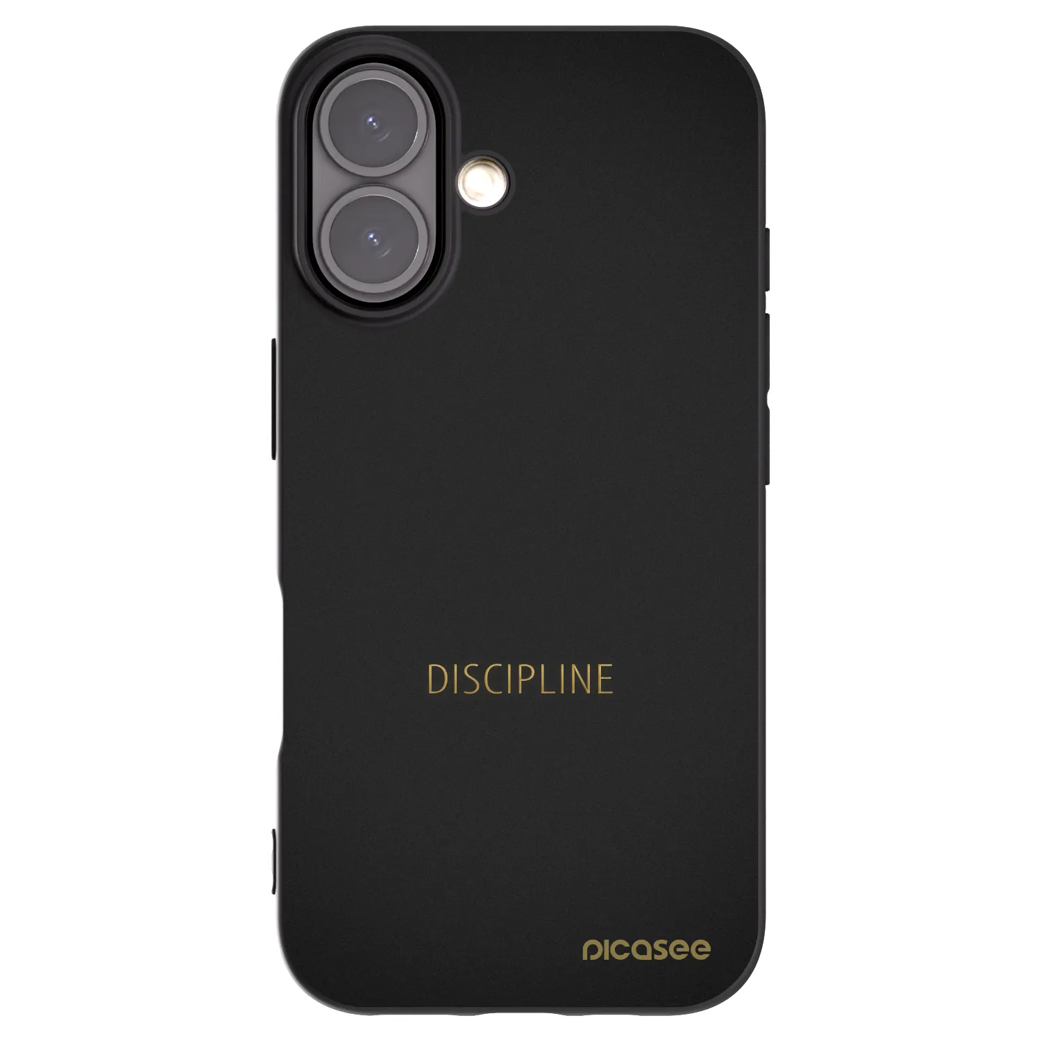 Picasee silikonový černý obal pro Apple iPhone 16 - Discipline