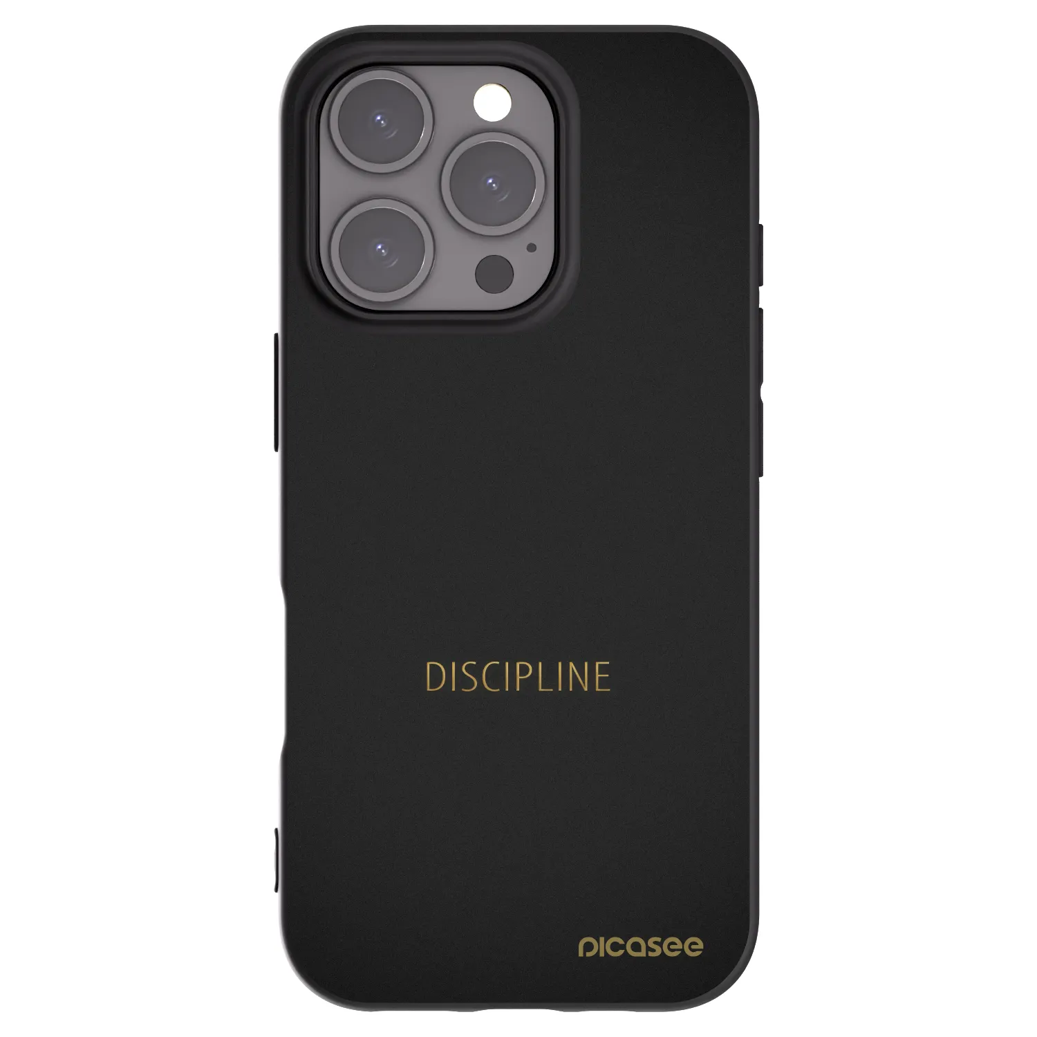 Picasee silikonový černý obal pro Apple iPhone 16 Pro - Discipline