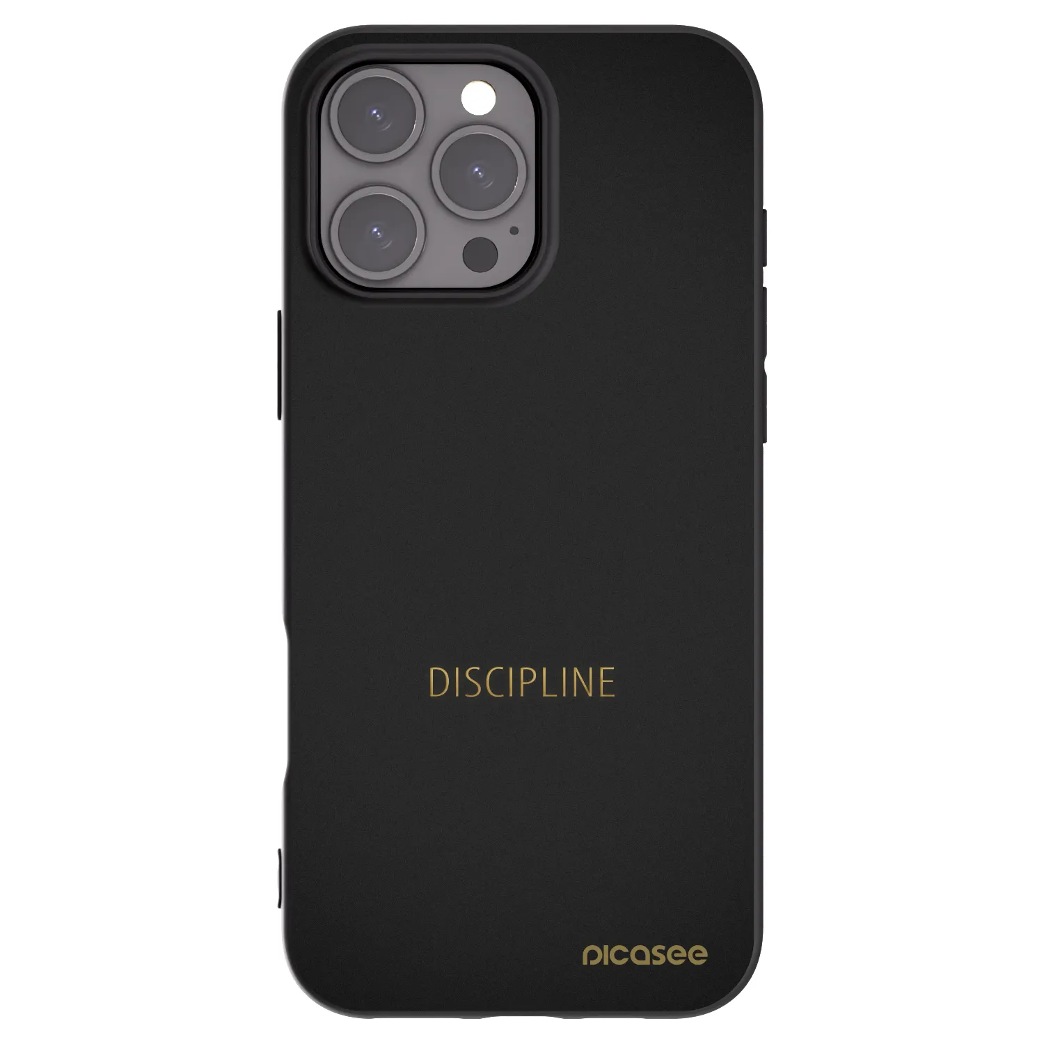 Picasee silikonový černý obal pro Apple iPhone 16 Pro Max - Discipline