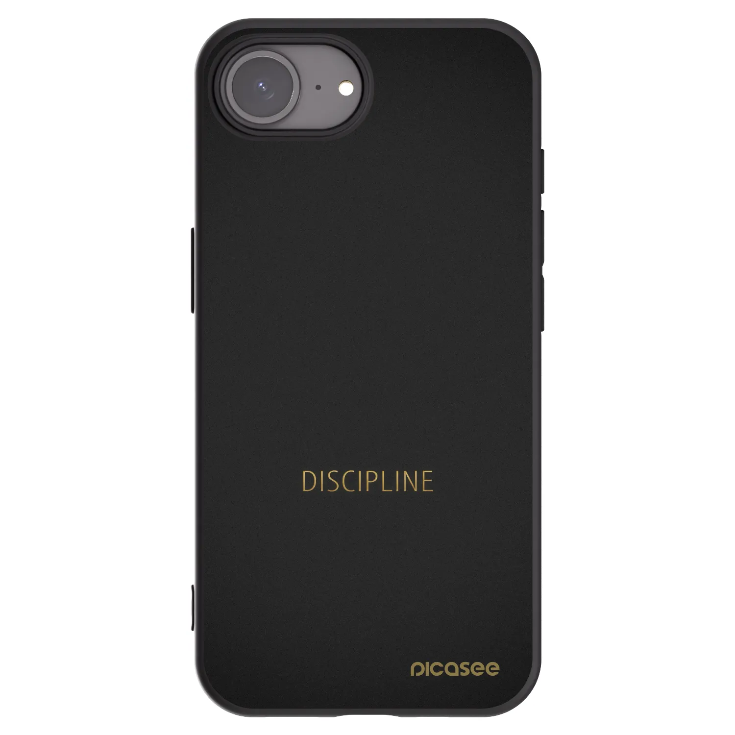 Picasee silikonový černý obal pro Apple iPhone 16e - Discipline
