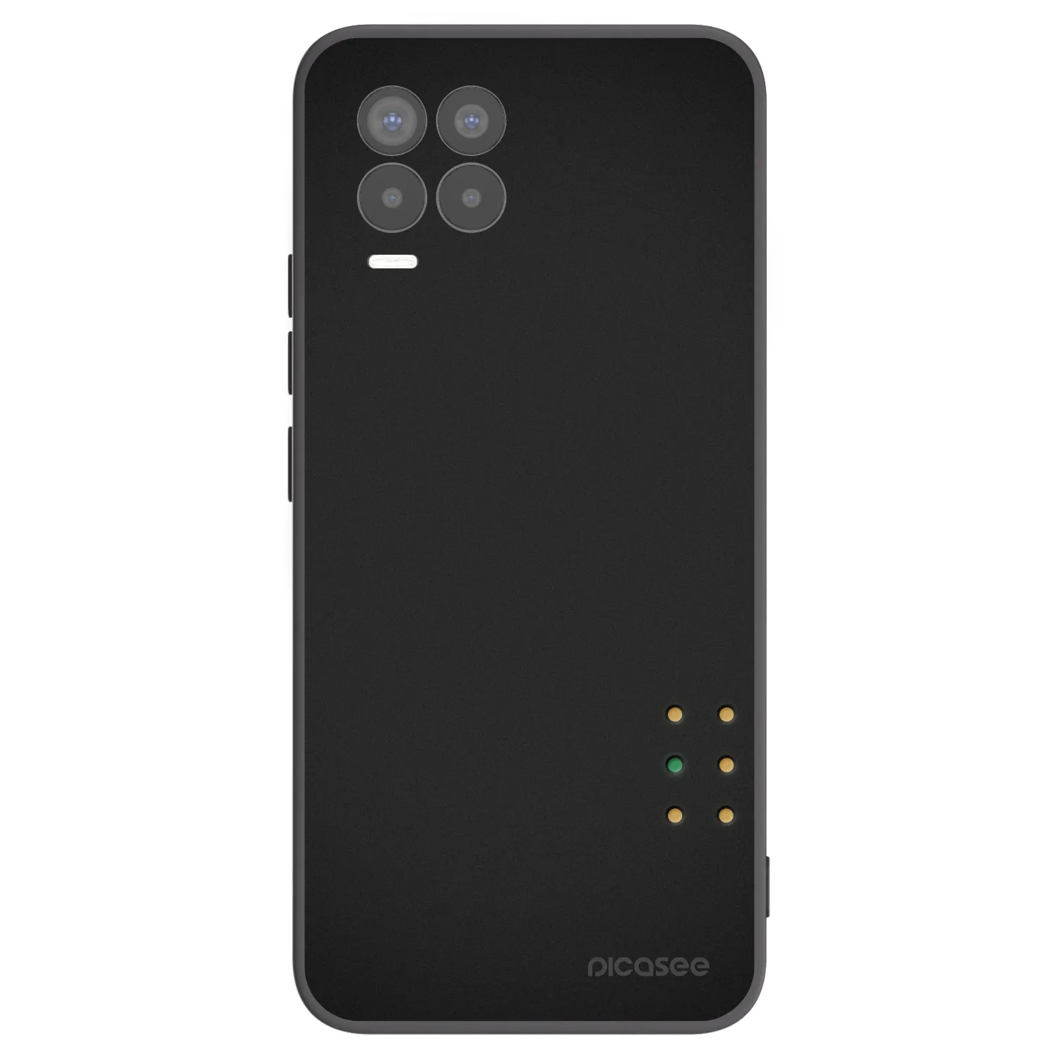 Picasee silikonový černý obal pro Realme 8 4G - Pulse