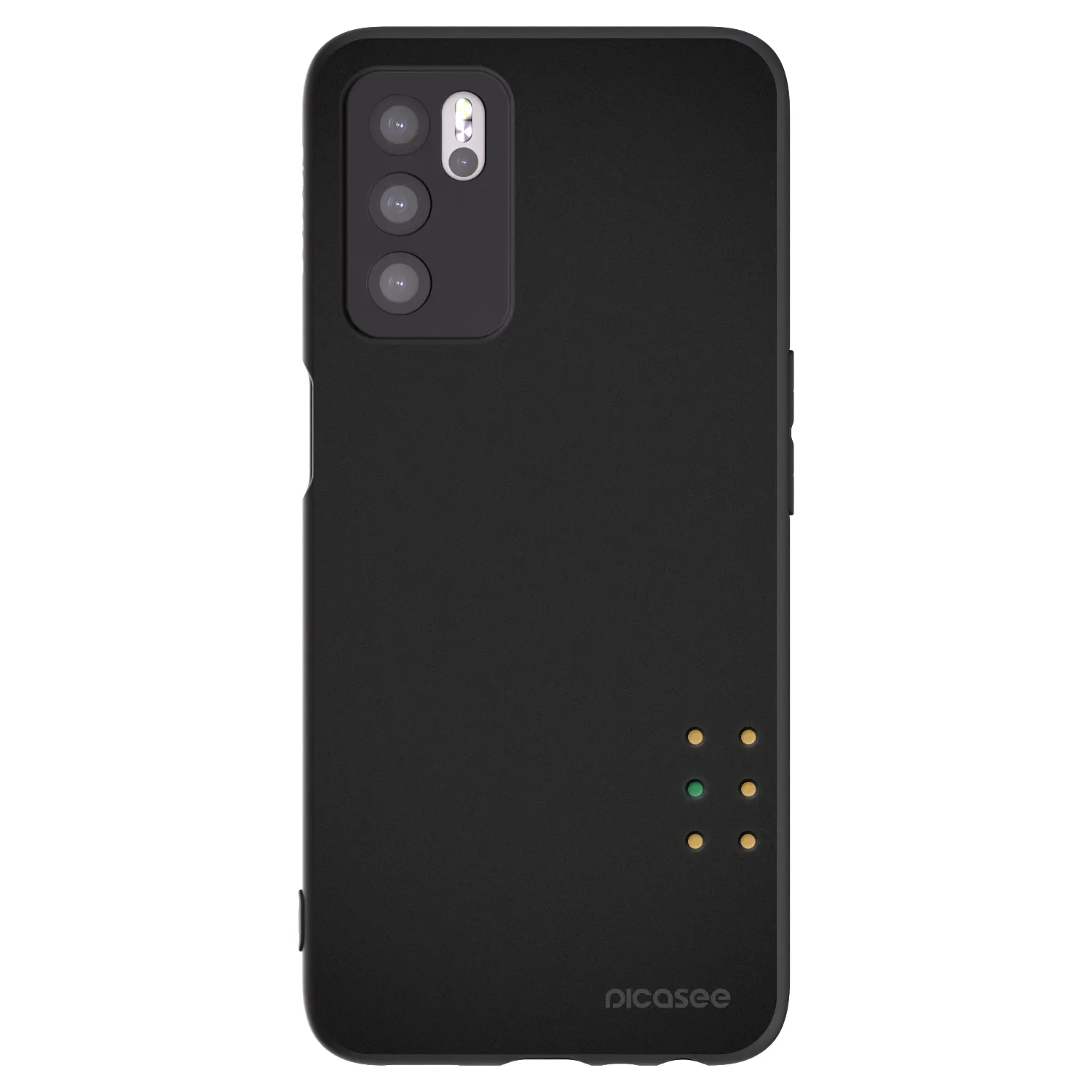 Picasee silikonový černý obal pro OPPO A16s - Pulse
