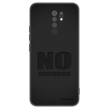 Picasee silikonový černý obal pro Xiaomi Redmi 9 - No Excuses