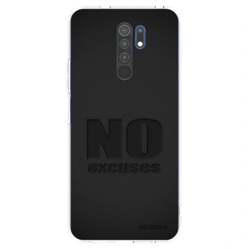 Picasee silikonový průhledný obal pro Xiaomi Redmi 9 - No Excuses