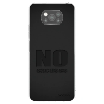Picasee silikonový černý obal pro Xiaomi Poco X3 - No Excuses