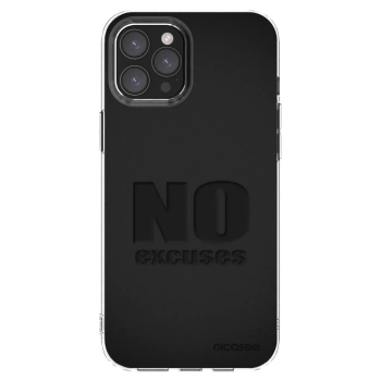 Picasee silikonový průhledný obal pro Apple iPhone 12 Pro Max - No Excuses
