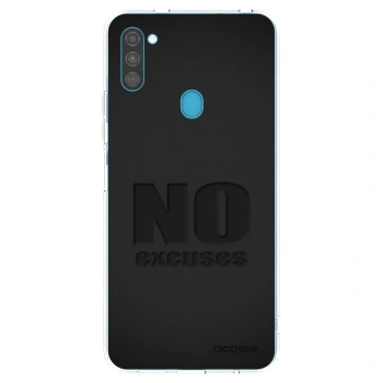 Picasee silikonový průhledný obal pro Samsung Galaxy M11 - No Excuses
