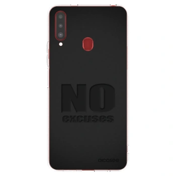 Picasee silikonový průhledný obal pro Samsung Galaxy A20s - No Excuses