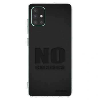 Picasee silikonový průhledný obal pro Samsung Galaxy M51 M515F - No Excuses