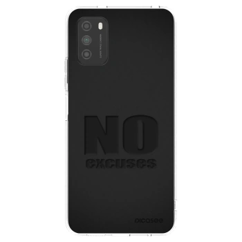 Picasee silikonový průhledný obal pro Xiaomi Poco M3 - No Excuses