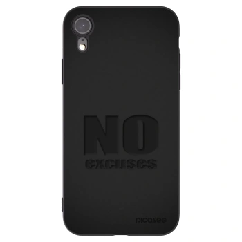 Picasee silikonový černý obal pro Apple iPhone XR - No Excuses