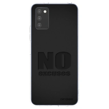 Picasee silikonový průhledný obal pro Samsung Galaxy A02s A025G - No Excuses