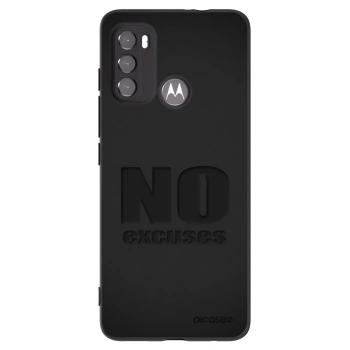 Picasee silikonový černý obal pro Motorola Moto G60 - No Excuses