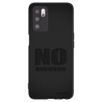 Picasee silikonový černý obal pro OPPO A16s - No Excuses