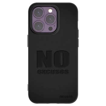 Picasee silikonový černý obal pro Apple iPhone 14 Pro - No Excuses