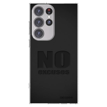 Picasee silikonový průhledný obal pro Samsung Galaxy S23 Ultra 5G - No Excuses