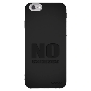 Picasee silikonový průhledný obal pro Apple iPhone 6/6S - No Excuses