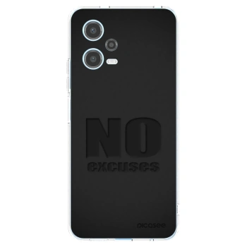 Picasee silikonový průhledný obal pro Xiaomi Redmi Note 12 5G - No Excuses