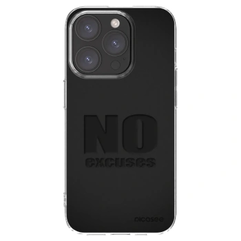 Picasee silikonový průhledný obal pro Apple iPhone 15 Pro - No Excuses