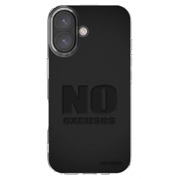 Picasee silikonový průhledný obal pro Apple iPhone 16 - No Excuses
