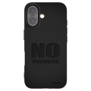 Picasee silikonový černý obal pro Apple iPhone 16 - No Excuses