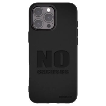 Picasee silikonový černý obal pro Apple iPhone 16 Pro Max - No Excuses