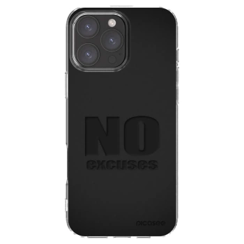 Picasee silikonový průhledný obal pro Apple iPhone 16 Pro Max - No Excuses
