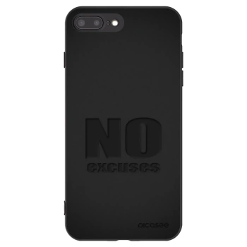 Picasee silikonový černý obal pro Apple iPhone 8 Plus - No Excuses